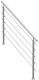 Balustradă din oțel inoxidabil 4-5 trepte Vivatechnix 1500 X 104 X 1060 mm unghi reglabil 0° 45° accesorii de montare 5 X traverse