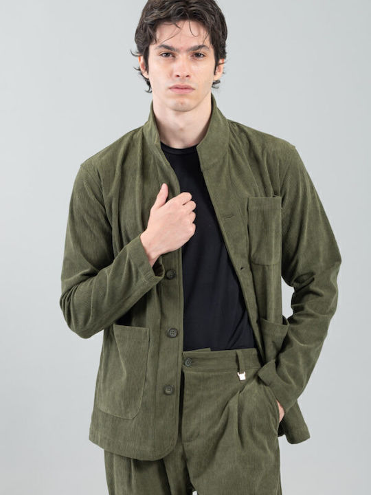 Vittorio Artist Langärmeliges Overshirt Olive