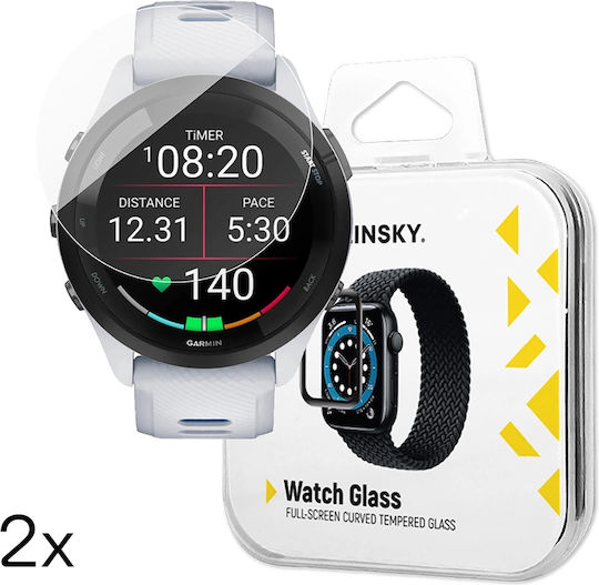 Wozinsky Full Glue Gehärtetes Glas für das Garmin Forerunner 265s 2Stück