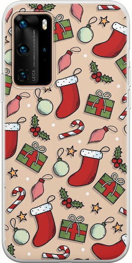Cute Xmas Huawei P40 Pro Flexible Tpu Διάφανη Σιλικόνη