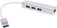Diva USB-Hub 3 Anschlüsse USB 3.0 mit USB-A Anschluss / Ethernet