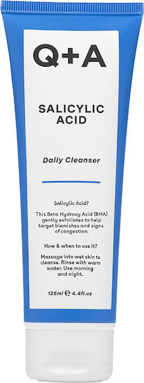 Q+A Natural Skincare Salicylic Acid Gel Cleansing Face 125ml