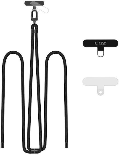 Tech-Protect Rope Crossbody Strap Neck Strap for Mobile Phones Black