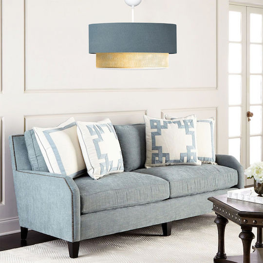 GloboStar Biggie Pendant Light Blue with Socket E27 30x30x70cm