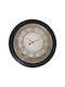 Inart 349-000010 Wall Clock Nopla Inart Black Antique Gold Shade Φ60.2x5.6cm