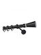 Zogometal Metallic Curtain Pole Color More Single Φ25mm 160cm Charcoal / Grey