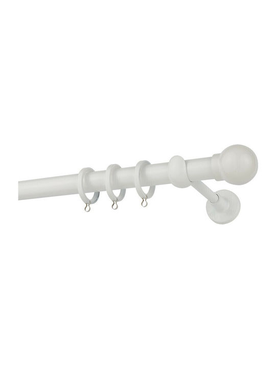 Zogometal Metallic Curtain Pole Single Φ25mm 160cm White