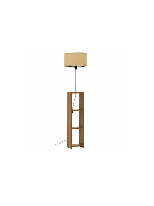 GloboStar Woodo Floor Lamp H150xW38cm. with Socket for Bulb E27 Beige