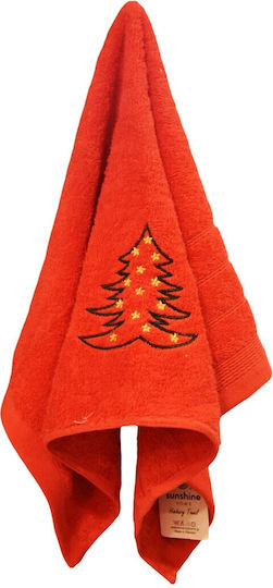 Decotelia Christmas Hand Towel Red Christmas Tree 40×60