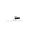 Heronia Lamp Wall with Integrated LED and Warm White Light Black 35x20x20.5cm