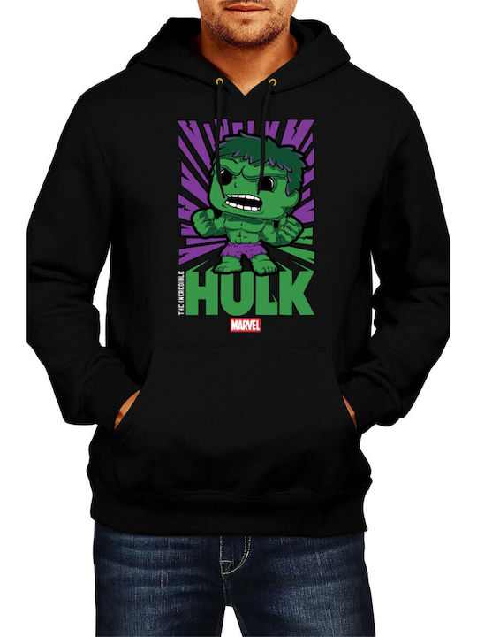 Herren Hoodie Sweatshirt Marvel Comics Tralala Marvel Incredible Hulk Funko Schwarz