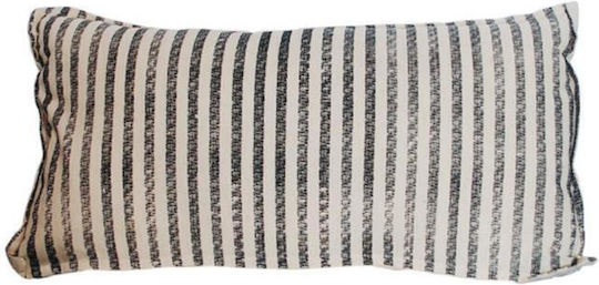 Atmosphera Sofa-Kissen aus 100% Baumwolle Ecru 30x60cm