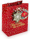Tri-Coastal Design Kiss Under Mistletoe Коледна Чанта За Подарък Червена
