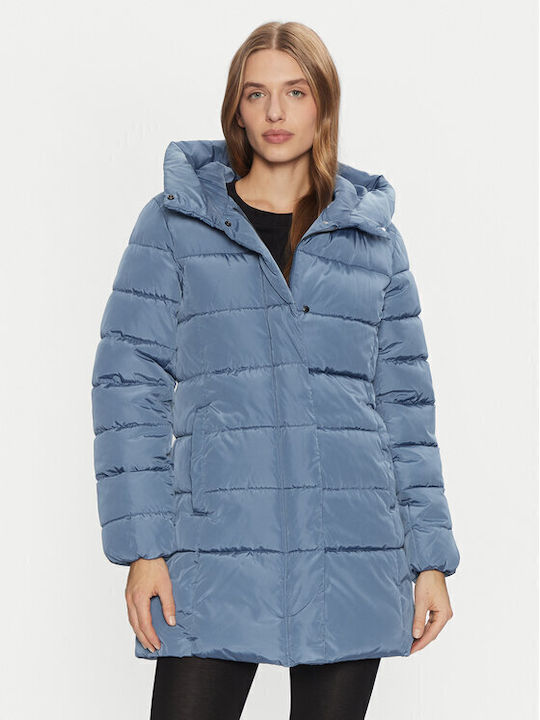 Only Kurz Damen Puffer Jacke für Winter Coronet Blue 15304782