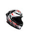 AGV K6 S MPLK Karve Matt Black/White/Red Κράνος Μηχανής Full Face ECE 22.06 1255gr με Pinlock