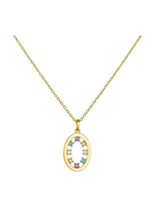 Papoulidis Jewellery Charm aus Gold 14K mit Zirkon