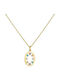 Papoulidis Jewellery Charm aus Gold 14K mit Zirkon