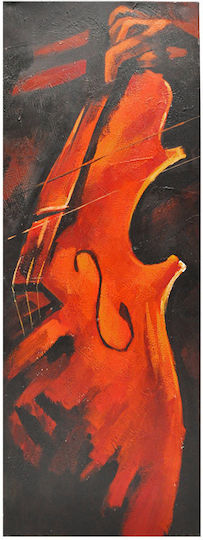 Canvas Painting Double Bass Black-Brown 45x4x120cm Pol 5125114