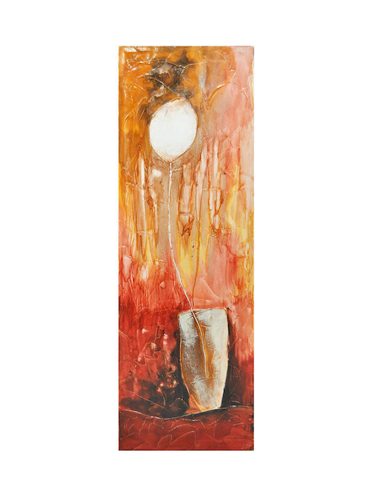 Leinwandgemälde Orange-Rote Blume 40,5x4x120cm Pol 130/302