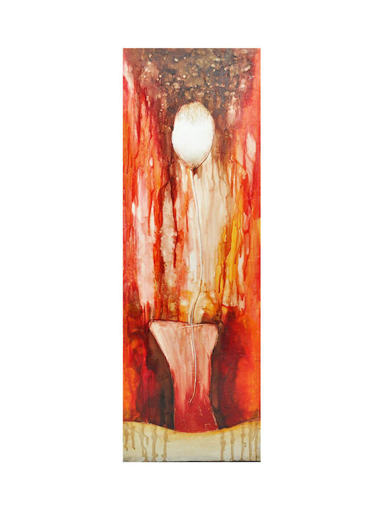 Leinwandgemälde Blume Braun-Rot 40,5x4x120cm Pol 130/303