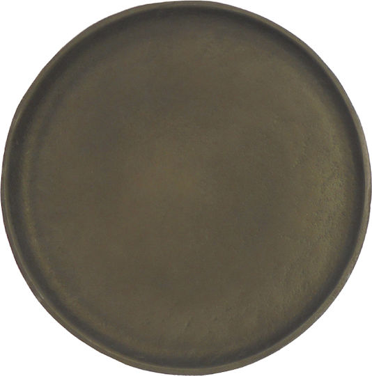 Cape Decorative Aluminum Tray Titan D25xh1cm Set of 2 Pcs 022650 Aluminum