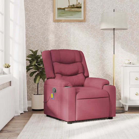 Relaxsessel Friseurwaschbecken mit Fußhocker Bordeaux 77x93x99cm