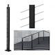 Vevor Railing Post 36x1x2in 30° Black 1pc 1jzlgzhs91424hs5gv0