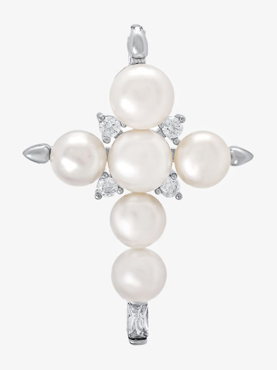 Damen Kreuz aus Silber mit Kette