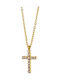 Oxzen Cross from Gold Plated Steel with Chain