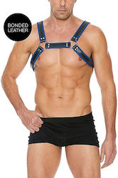 Shots Buckle Bulldog Men's Sexy Underwear Harness Blue