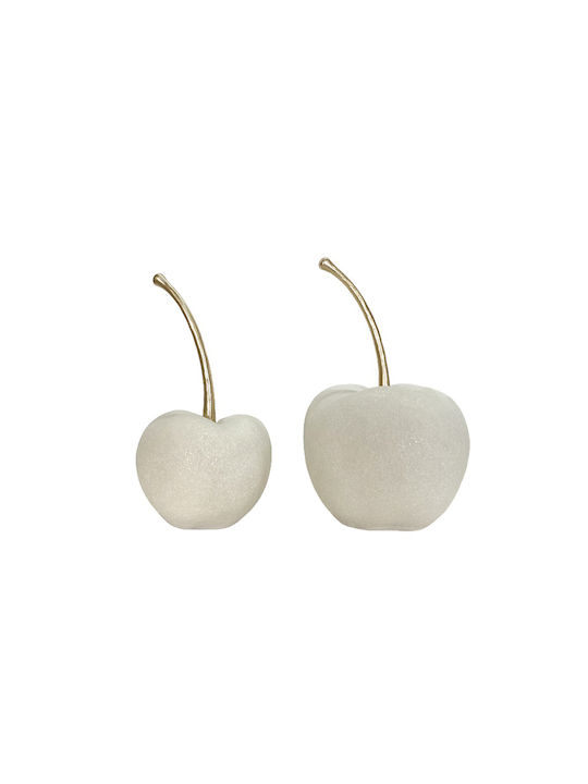 Set de 2 cireșe decorative pentru masă, aspect de marmură 325-210