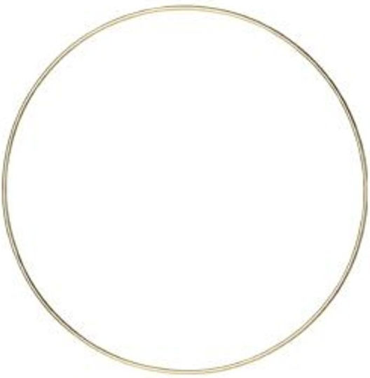 Μεταλλικος Κυκλος Χρυσος 20 Cm Beauty Home