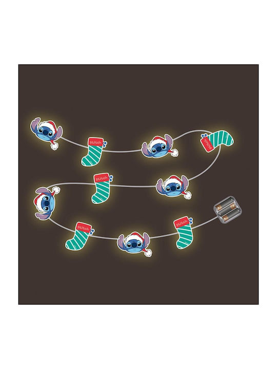 Stitch Christmas Lighted Garland 10 Led 1,65m