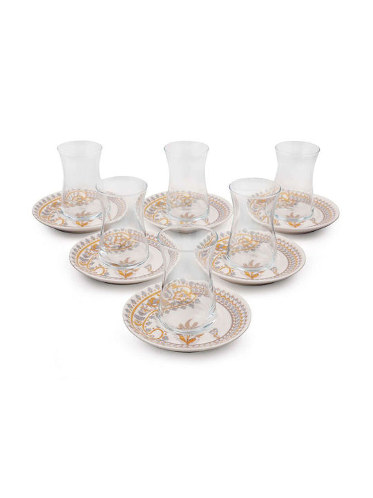 Hermia Set Căni Ceai Din porțelan Transparente 165ml 12buc