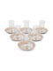 Hermia Set Căni Ceai Din porțelan Transparente 165ml 12buc