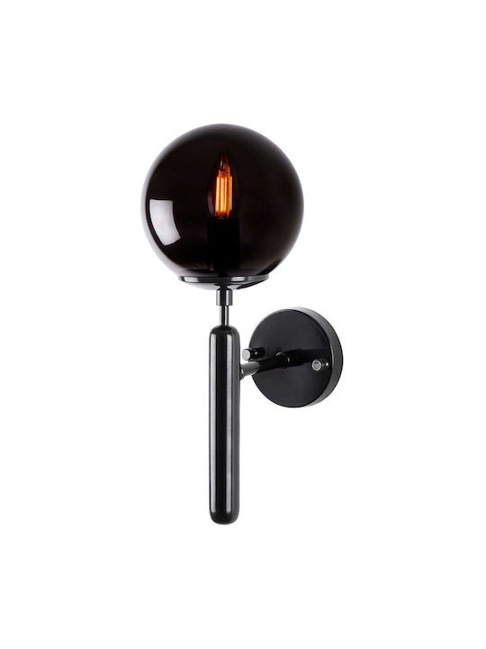 Opviq Lamp Wall with Socket E14 Black 15x20x15cm