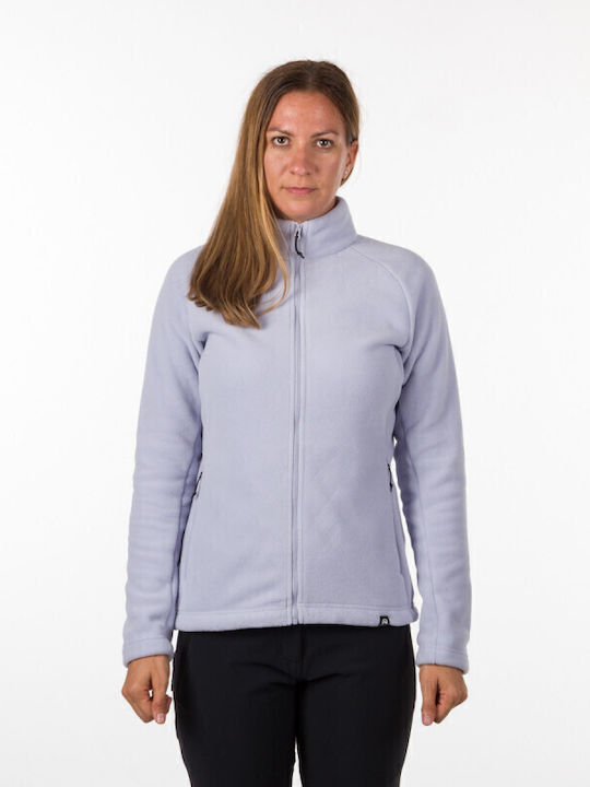 Women's Cardigan with Zipper Purple