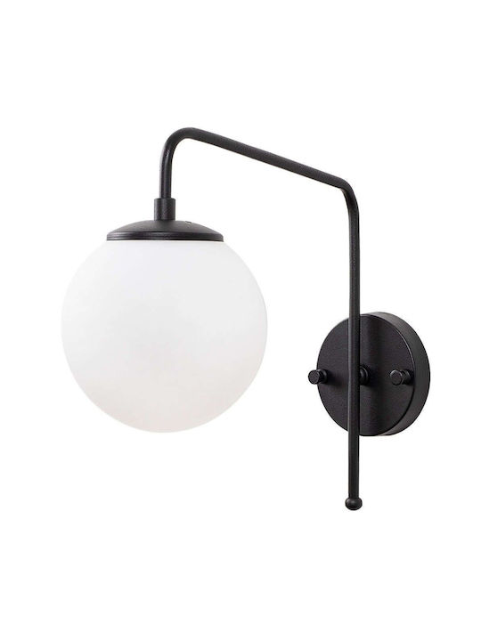 Opviq Lamp Wall with Socket E14 Black 15cm