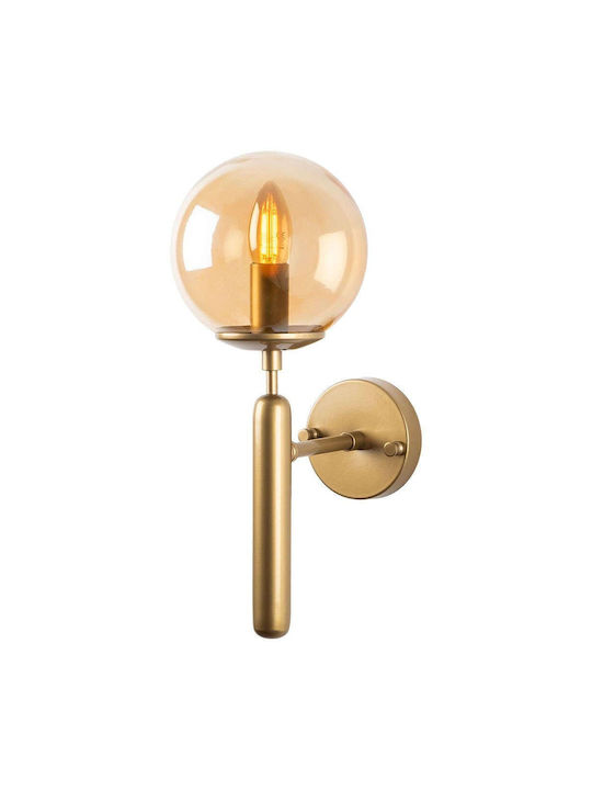 Opviq Wall Lamp with E14 Socket Gold 15x20x15cm