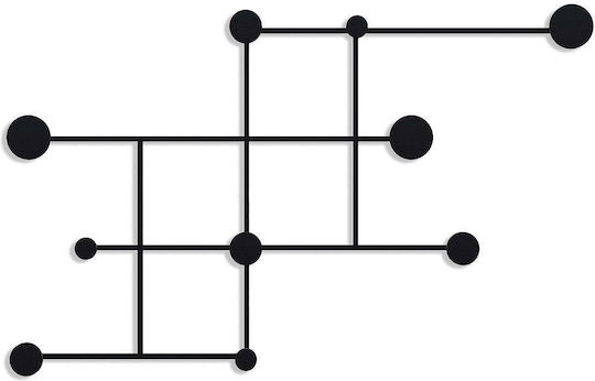 Κρεμάστρα Τοίχου 10 Θέσεων Fatara 494pyt1127 112x64x10cm Black Wallity Μέταλλο Κρεμάστρα Τοίχου 10 Θέσεων Fatara 494pyt1127 112x64x10cm Black Wallity Μέταλλο