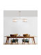 Opviq Beige Pendant Light Beige Rail with Socket E27 100x30x37cm