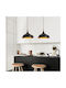 Opviq Saglam Pendant Light Black Rail with Socket E27 68x36x132cm