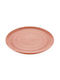 Hermia Serving Bowl Round Ceramic Red with Diameter 30cm