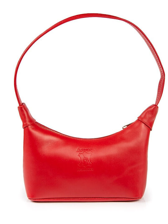 Boxer Leder Damentasche Handtasche Rot