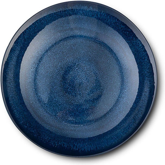 Nava Plate Desert made of Porcelain Blue with Diameter 19cm