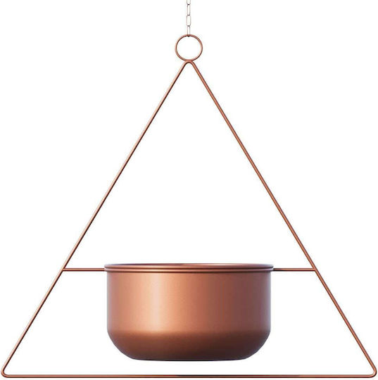 Aberto Design Κρεμαστό Κασπώ Μεταλλικό Πορτοκαλί 35x35x40εκ.