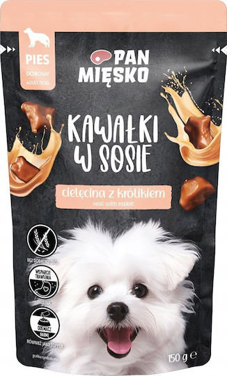 Pan Miesko Wet Food Dogs in Pouches with Rabbit and Meat Grain-Free & Gluten-Free 150gr