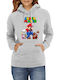 Damen Kapuzenpullover Super Mario Nintendo Tralala Mario 18 Grau