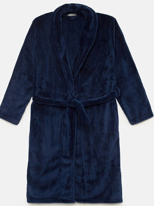 Minerva Winter Women's Fleece Robe Marine