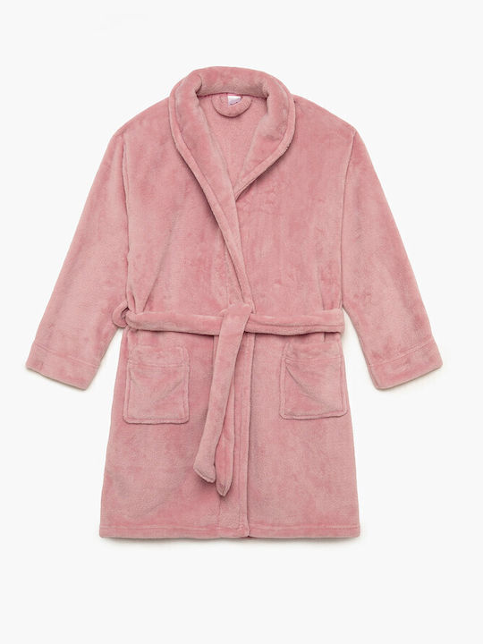 Minerva Παιδική Ρόμπα Χειμωνιάτικη Fleece Pink Minerva Παιδική Ρόμπα Χειμωνιάτικη Fleece Pink